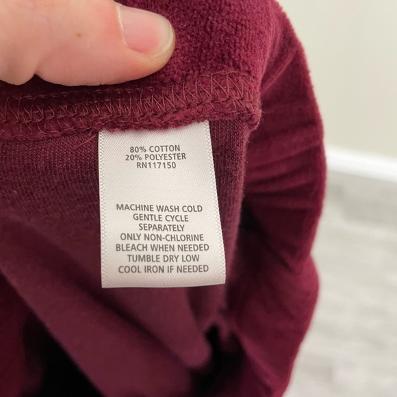 Quacker Factory Cranberry Pants Large Velvet Velour - Picture 3 of 5